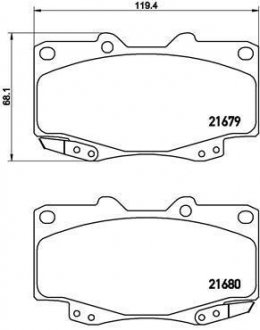 Гальмівні колодки дискові BREMBO P83 151 (фото 1)