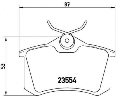 Колодка гальм. диск. PEUGEOT 308, SEAT IBIZA V, VW CADDY задн. (вир-во) BREMBO P85020 (фото 1)