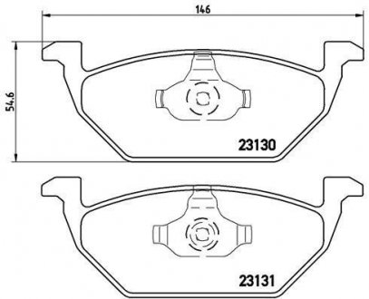 Колодка гальм. диск. AUDI A3, SEAT CORDOBA, SKODA, VW передн. (вир-во) BREMBO P85041 (фото 1)