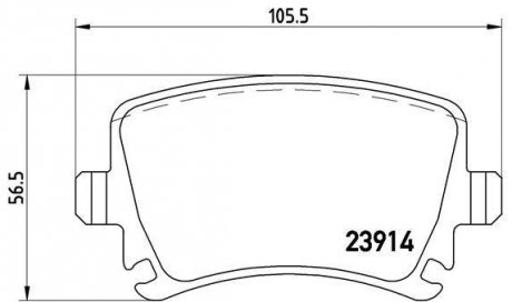 Тормозные колодки BREMBO P85073 (фото 1)