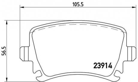 Гальмівні колодки дискові BREMBO P85 095 (фото 1)