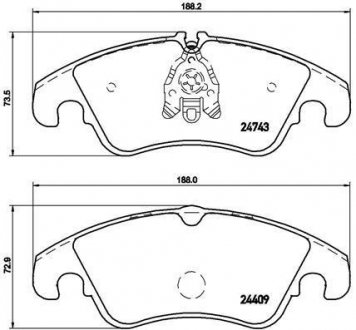 Тормозные колодки BREMBO P85098 (фото 1)