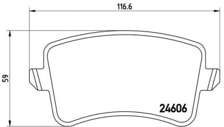 Гальмівні колодки дискові BREMBO P85 100X (фото 1)