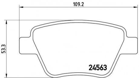 Колодка гальм. диск. SKODA OCTAVIA, YETI задн. (вир-во) BREMBO P85114 (фото 1)