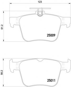 Гальмівні колодки дискові BREMBO P85 124X (фото 1)