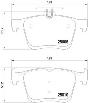 Гальмівні колодки дискові BREMBO P85 125X (фото 1)