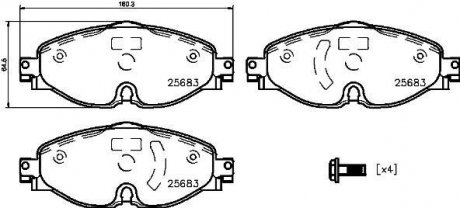 Гальмівні колодки дискові BREMBO P85 147 (фото 1)