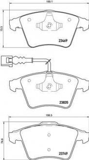 Гальмівні колодки дискові BREMBO P85 149 (фото 1)