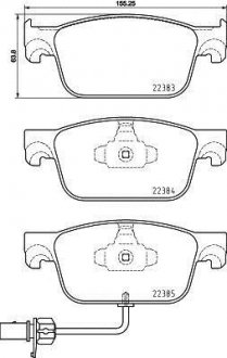 Гальмівні колодки дискові BREMBO P85 153 (фото 1)