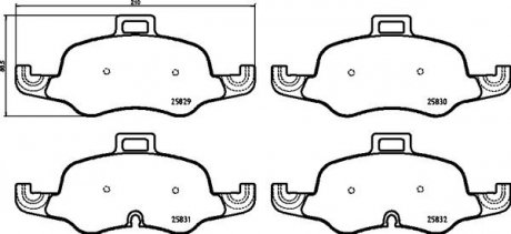 Гальмівні колодки дискові BREMBO P85 160X (фото 1)