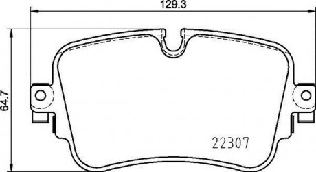 Колодка гальм. диск. AUDI A6, A7, A8, Q7, Q8 задн. (вир-во) BREMBO P 85 161 (фото 1)