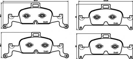 Гальмівні колодки дискові BREMBO P85 164X (фото 1)