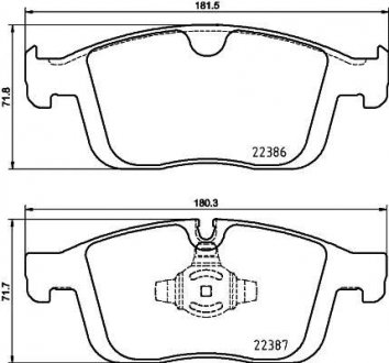 Колодки гальмівні дискові BREMBO P86026 (фото 1)