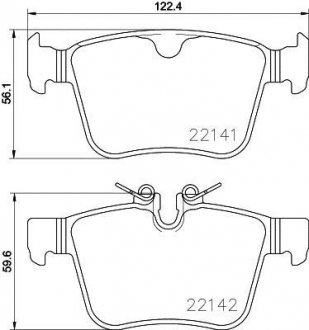 Колодка гальм. диск. LAND ROVER/JAGUAR Range Rover/Discovery/XE/XF/F-Pace задн. (вир-во) BREMBO P86029 (фото 1)