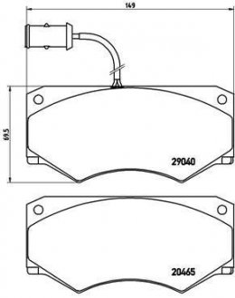 Гальмівні колодки дискові BREMBO PA6 005 (фото 1)