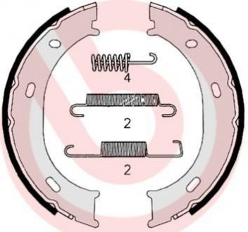 Гальмівні колодки барабанные BREMBO S50 510 (фото 1)