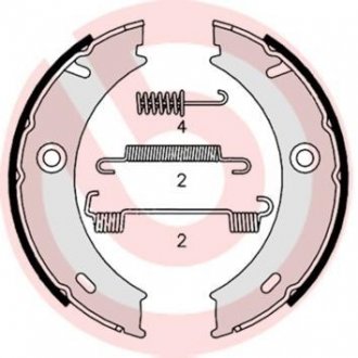 Гальмівні колодки барабанные BREMBO S50 512 (фото 1)