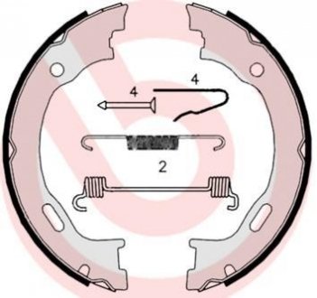 Гальмівні колодки барабанні BREMBO S50 515 (фото 1)