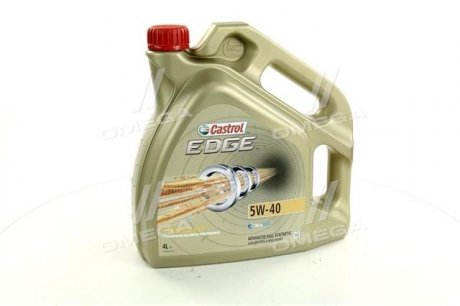 Масло ДВС 5W-40 EDGE API SN/CF, ACEA C3, GM dexos2, 4л, синт. CASTROL 1535F3 (фото 1)