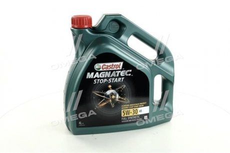 Масло ДВС 5W-30 MAGNATEC STOP-START API SN, ACEA A5/B5, ILSAC GF-5, 4л, синт. CASTROL 15CA43 (фото 1)