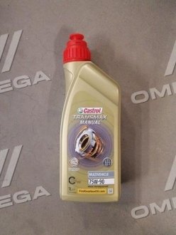 Олива трансміс. TRANSMAX MANUAL MULTIVEHICLE 75W-90 (Каністра 1л) CASTROL 15D812 (фото 1)