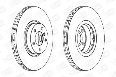 Диск тормозной передний BMW X5 (E70) 06-13, X5 (F15, F85) 13-18, X6 (E71, E72) 07-14 CHAMPION 562520CH-1 (фото 1)