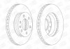 Диск тормозной передний (кратно 2шт.) MERCEDES-BENZ SPRINTER 3,5-t Van (B906) 06- CHAMPION 569136CH (фото 1)