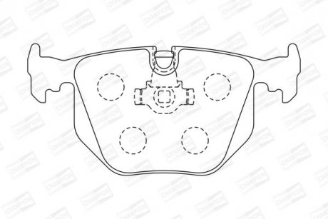 Колодки тормозные дисковые задние BMW 3 (E46), X5 (E53)/ Skoda Fabia I, Octavia CHAMPION 571918CH (фото 1)