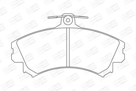Колодки тормозные дисковые передні MITSUBISHI CARISMA (DA_) 95-06, COLT VI (Z3_A, Z2_A) 02-12 CHAMPION 571940CH (фото 1)
