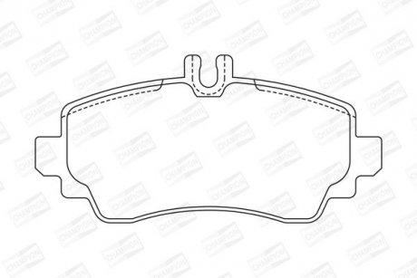 Колодки гальмівні дискові передні MB A160, A170, A190 CHAMPION 571945CH (фото 1)