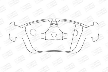 Колодки гальмівні дискові передні BMW 318i, 320i, 323i, 325i, 328i CHAMPION 571959CH (фото 1)