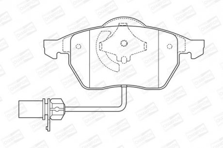 Колодки тормозные дисковые передние AUDI A4, A6, A6 Quattro, Allroad VW Passat CHAMPION 571982CH (фото 1)