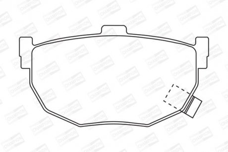 Колодки гальмівні дискові задні HYUNDAI COUPE I (RD) 96-02, COUPE II (GK) 01-12 CHAMPION 572127CH (фото 1)