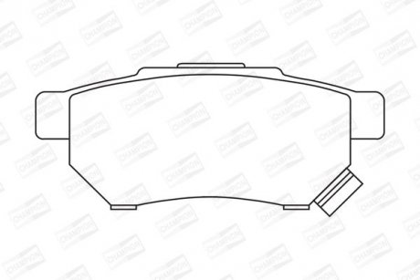 Колодки гальмівні дискові задні HONDA CIVIC VI Fastback (MA, MB) 94-01, CIVIC VI Hatchback (EJ, EK) 95-01 CHAMPION 572136CH (фото 1)