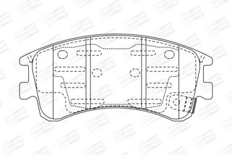 Колодки тормозные дисковые передние MAZDA 6 Hatchback (GG) 02-08, 6 Saloon (GG) 02-08 CHAMPION 572482CH (фото 1)