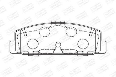 Колодки гальмівні дискові задні MAZDA 6 CHAMPION 572490CH (фото 1)