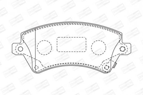 Колодки тормозные дисковые передние Toyota Corolla (01-07) CHAMPION 572491CH (фото 1)