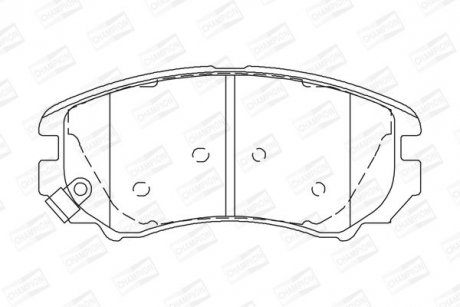 Колодки тормозные дисковые передние HYUNDAI Coupe, Tucson CHAMPION 572514CH (фото 1)