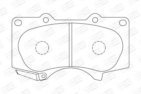 Колодки тормозные дисковые передние LEXUS GX (_J12_) CHAMPION 572515CH (фото 1)