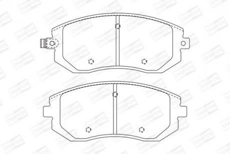 Колодки тормозные дисковые передние SUBARU Forester CHAMPION 572550CH (фото 1)