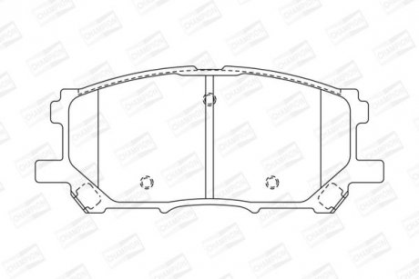 Колодки тормозные дисковые передние Lexus RX300 CHAMPION 572562CH (фото 1)