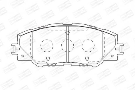 Колодки гальмівні дискові передні TOYOTA Rav 4 III CHAMPION 572569CH (фото 1)