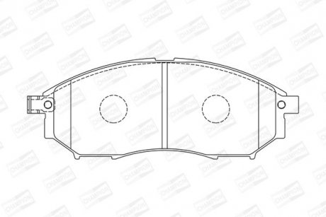 Колодки тормозные дисковые передние INFINITI EX CHAMPION 572575CH (фото 1)