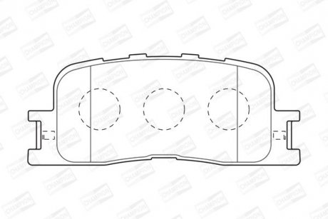 Колодки тормозные дисковые задние LEXUS ES (MCV_, VZV_) 96-08|TOYOTA CAMRY Saloon (_V3_) 01-06 CHAMPION 572583CH (фото 1)