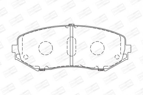 Колодки гальмівні дискові передні SUZUKI GRAND VITARA I (FT, HT) 98-08, GRAND VITARA I Open Off-Road Vehicle (GT) 98-05 CHAMPION 572584CH (фото 1)