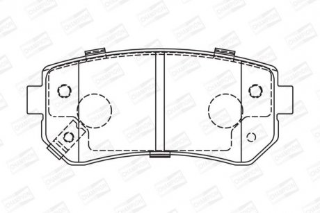 Колодки тормозные дисковые задние HYUNDAI Accent/KIA Ceed, Rio CHAMPION 572590CH (фото 1)