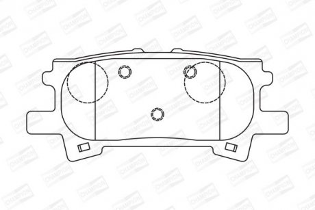 Колодки тормозные дисковые задние LEXUS RX (_U3_) 03-08|TOYOTA HARRIER (_U3_) 03-13 CHAMPION 572621CH (фото 1)