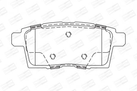 Колодки гальмівні дискові задні MAZDA CX-7 (ER) 06-14, CX-9 (TB) 06- CHAMPION 572644CH (фото 1)