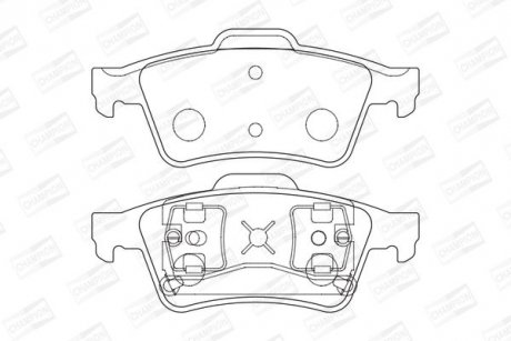 Колодки тормозные дисковые задние RENAULT Espace IV, Laguna II, Velsatis NISSAN Primera OPEL Signum, Vectra C, SAAB 9-3 CHAMPION 573018CH (фото 1)