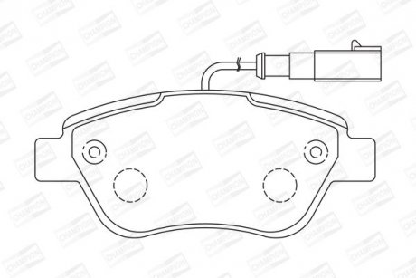 Колодки гальмівні дискові передні Fiat 500 1.4 CHAMPION 573074CH (фото 1)